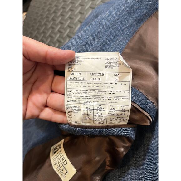 Suitsupply Baird Mcnutt Irish Linen Sport Coat Blazer 96 US Med Havana‎ Relaxed - Picture 10 of 11